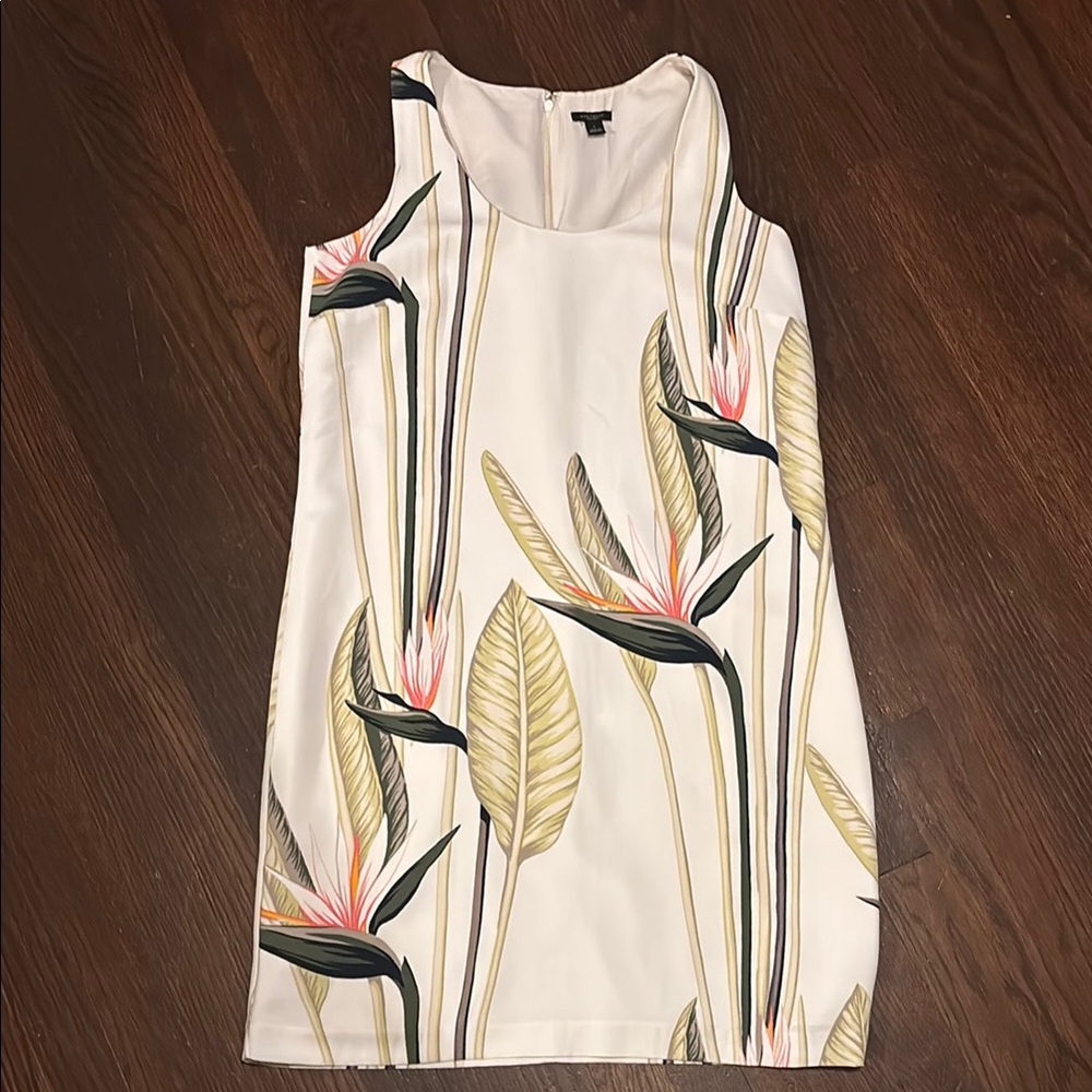 Ann Taylor Factory White Floral Midi Dress